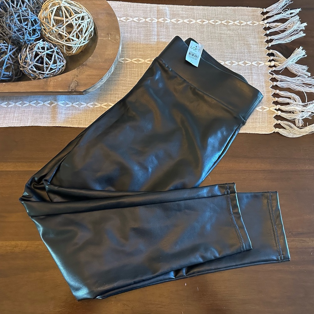 NWT Loft skinny fake leather pants